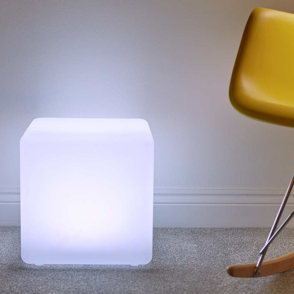 Multicoloured Indoor & Outdoor Solar Mini Cube Mood Light
