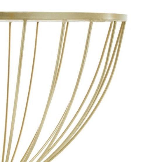 Gold Hourglass Side Table