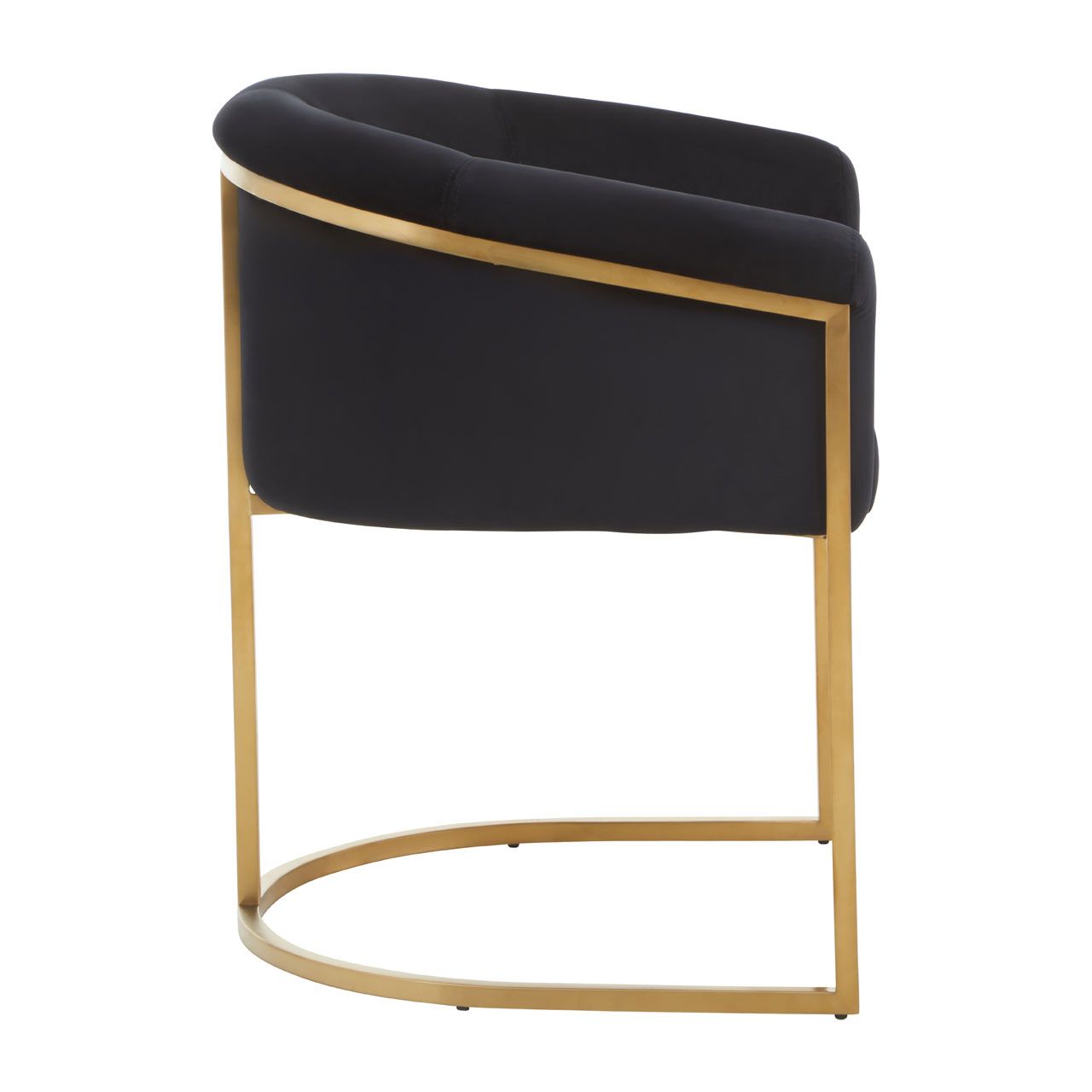 Black Velvet Cup Chair