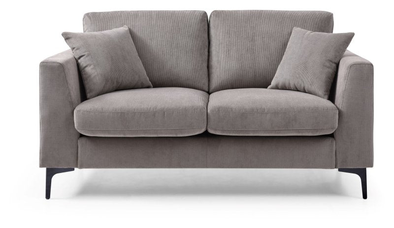Grey Ribbed 2 Seater Sofa