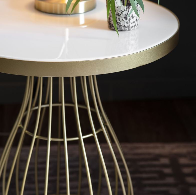 Champagne Wire Side Table