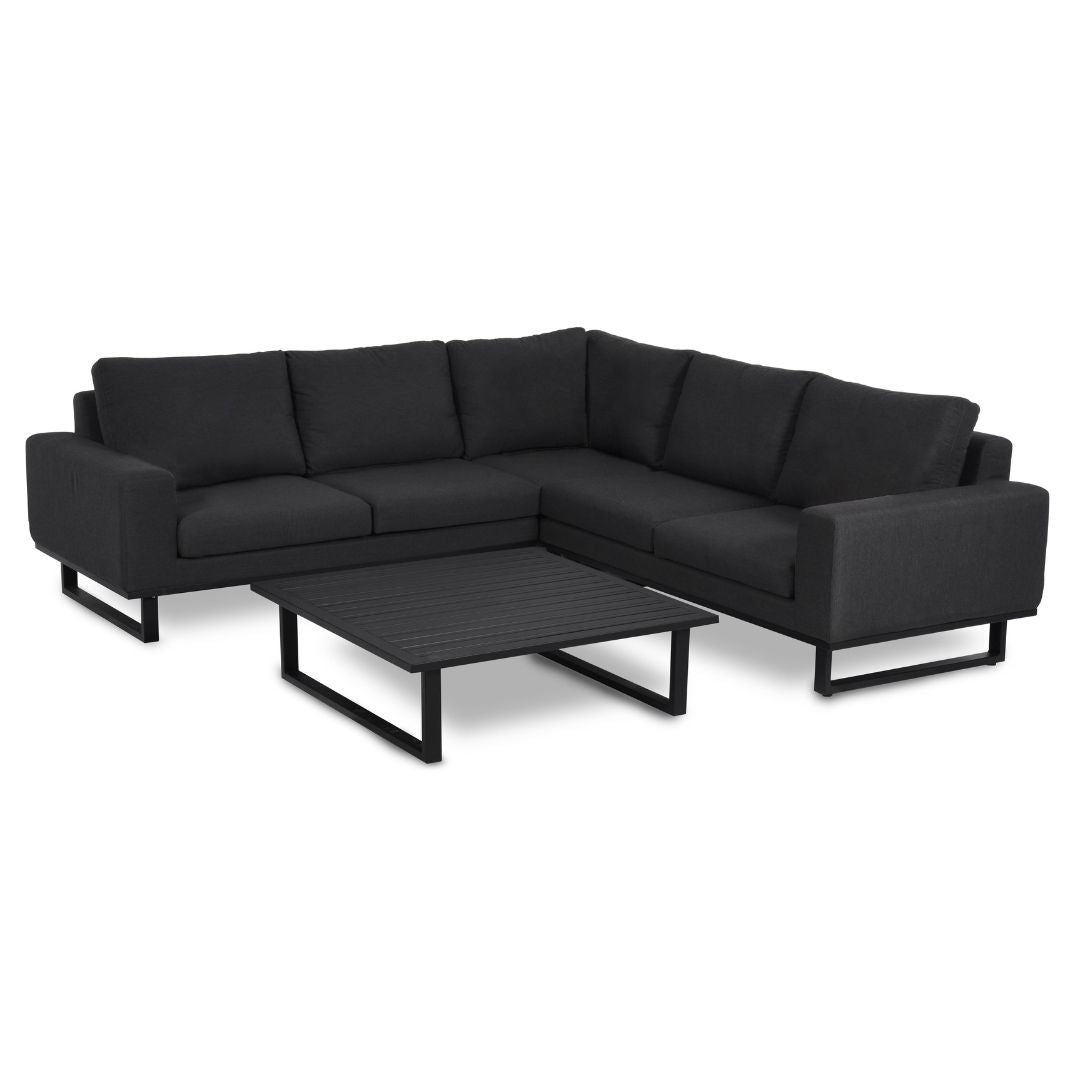 corner fabric sofa set with coffee table #colour_charcoal