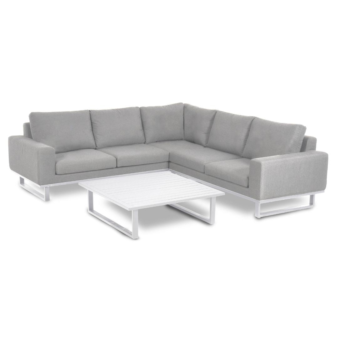 corner fabric sofa set with coffee table #colour_lead chine
