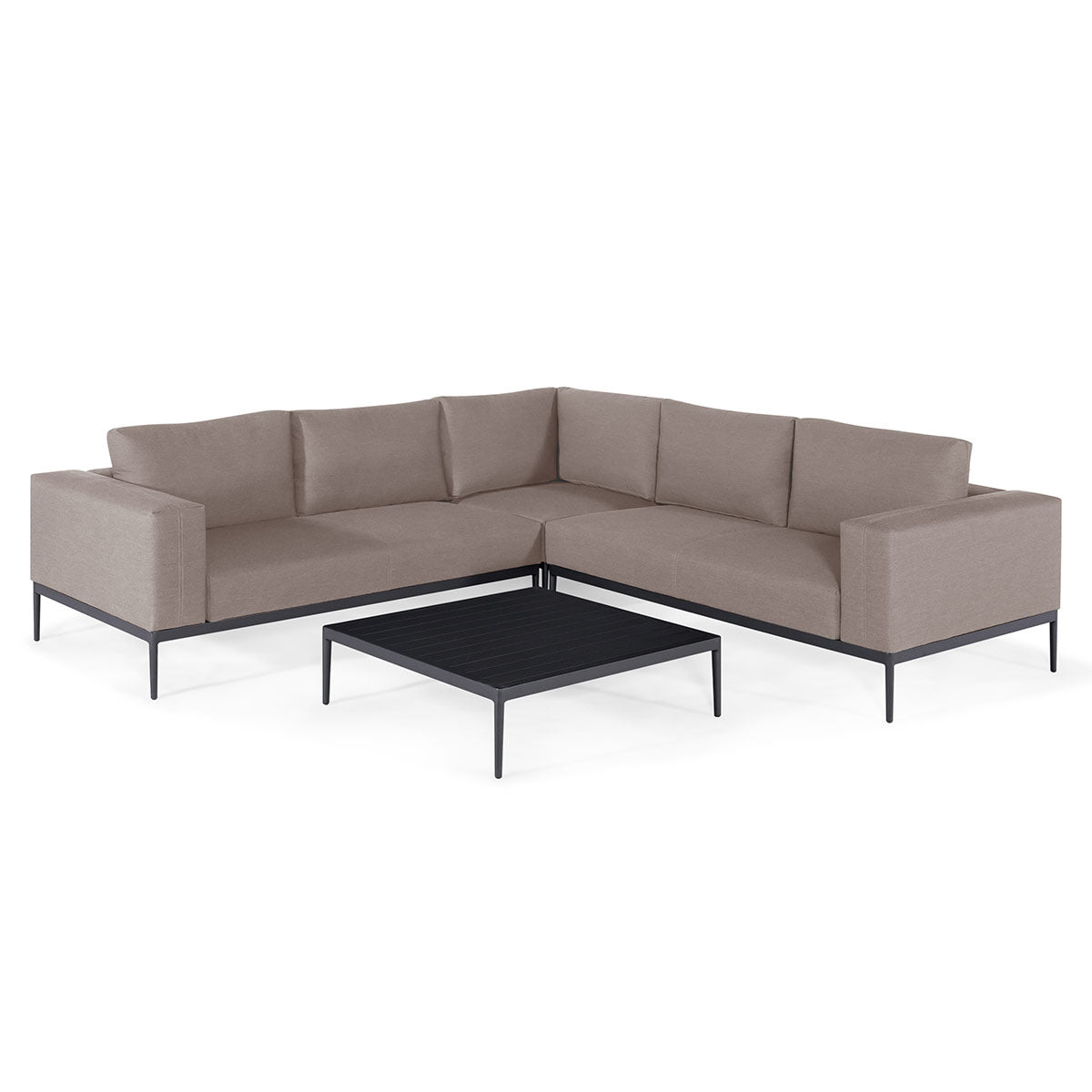 corner fabric sofa set with coffee table #colour_taupe