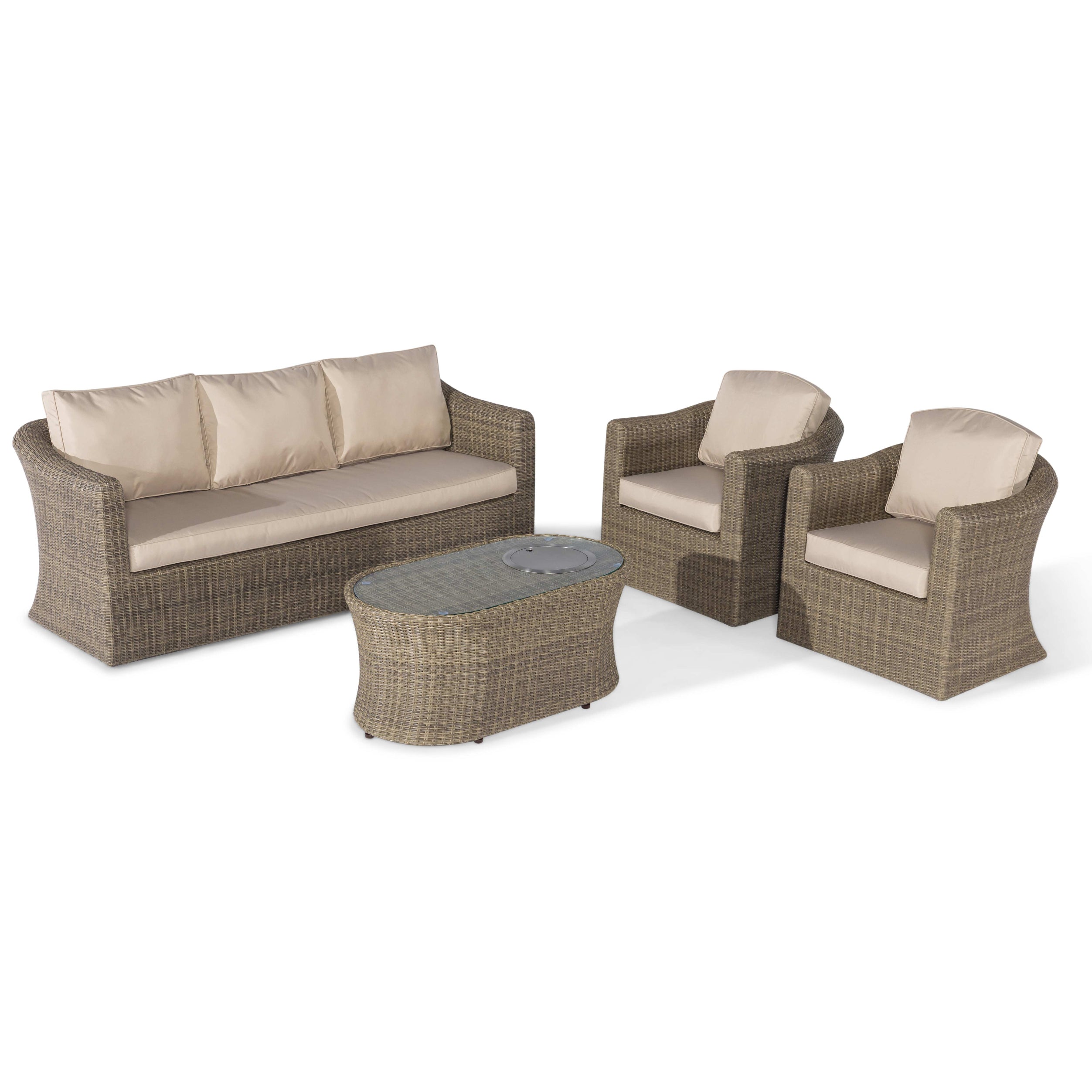 Winchester 3 Seat Sofa Set with Fire Pit