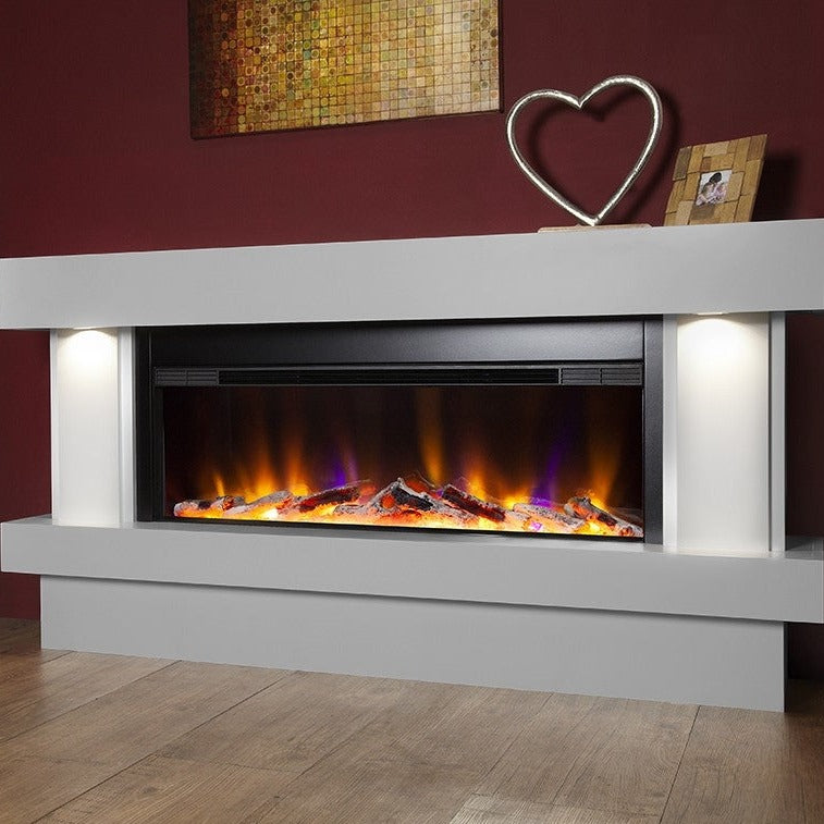 Ultiflame VR Orbital Illumia 33" Electric Fireplace Suite - Smooth Mist