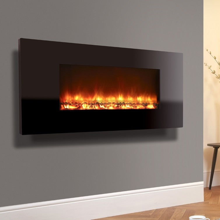Electriflame XD 1300 Wall Mounted Electric Fire - Piano Black