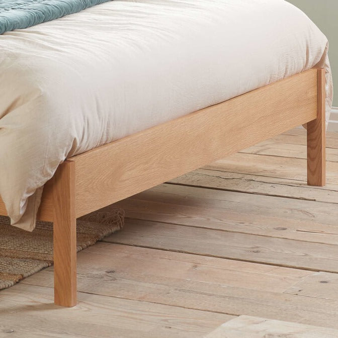 oak rattan bed