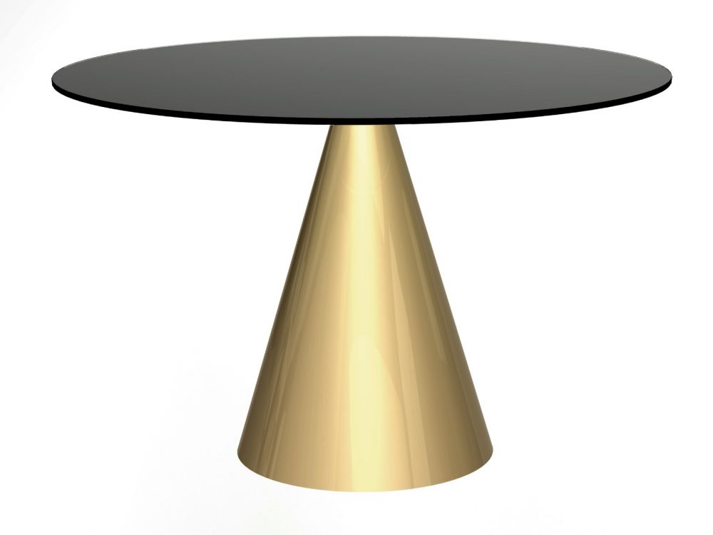 Large Brass Circular Dining Table