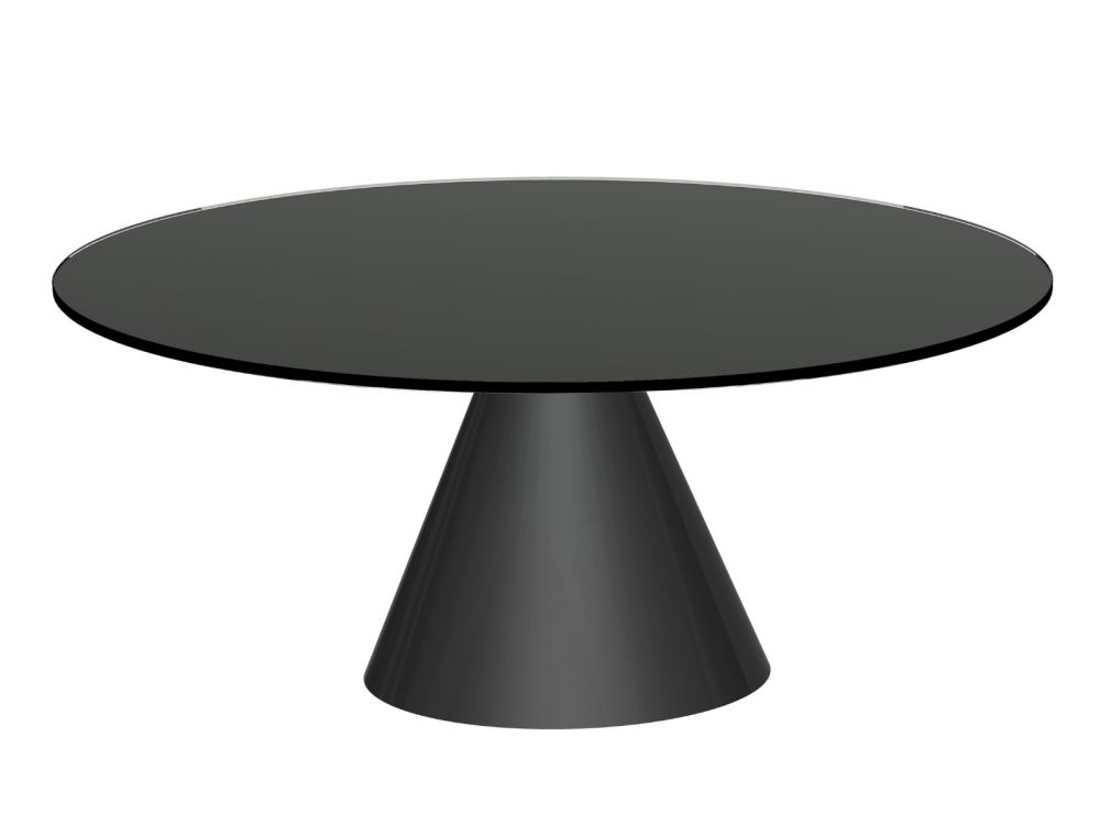 Small Black Circular Coffee Table