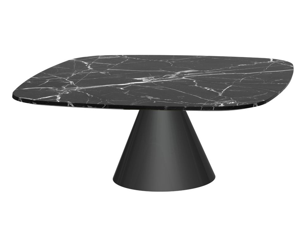 Small Black Marble Square Coffee Table