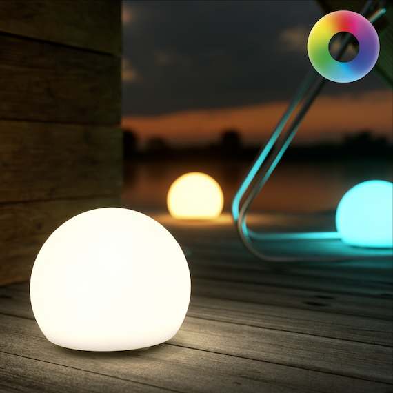Multicoloured Indoor & Outdoor Solar Mini Sphere Mood Light
