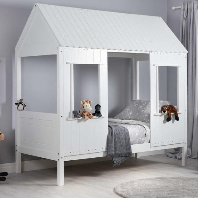 kids white treehouse bed