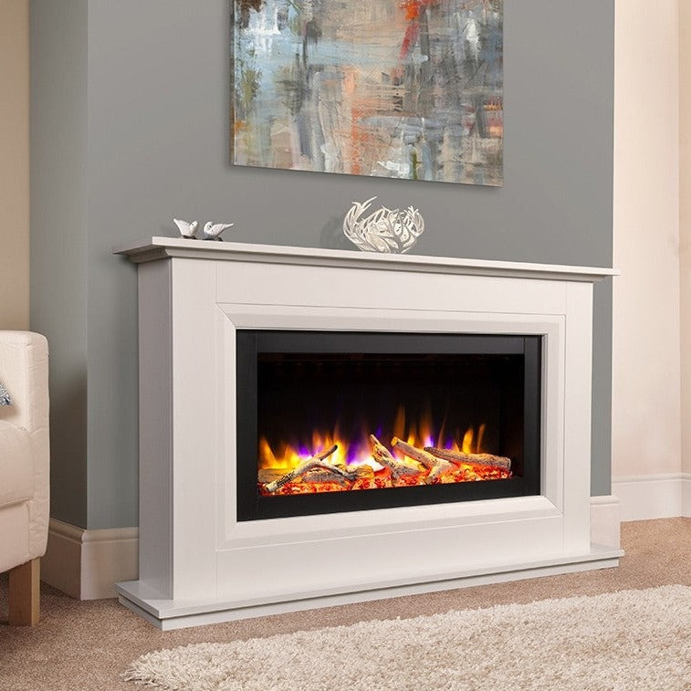 Ultiflame VR Vega 33" Electric Fireplace Suite - Smooth White